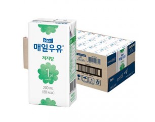 [매일]저지방 멸균우유 1% 200ml (박스)