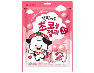 [롯데]말랑카우 초코볼젤리(딸기우유)